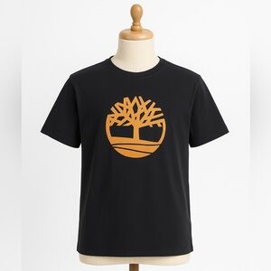 Timberland Men's Black Graphic Print T-Shirt Size‎ L Short Sleeve Casual